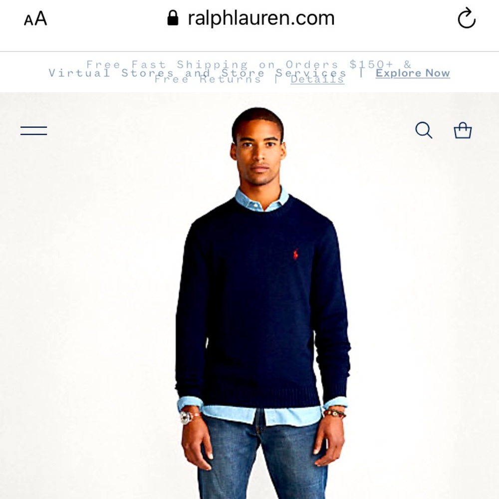 Polo Crew Cut Sweater.